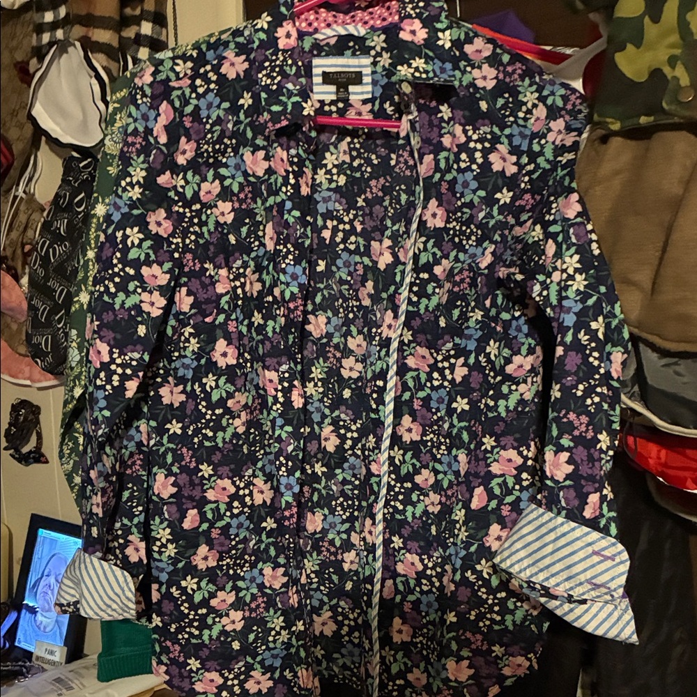 Talbots Floral Multicolor Blouse